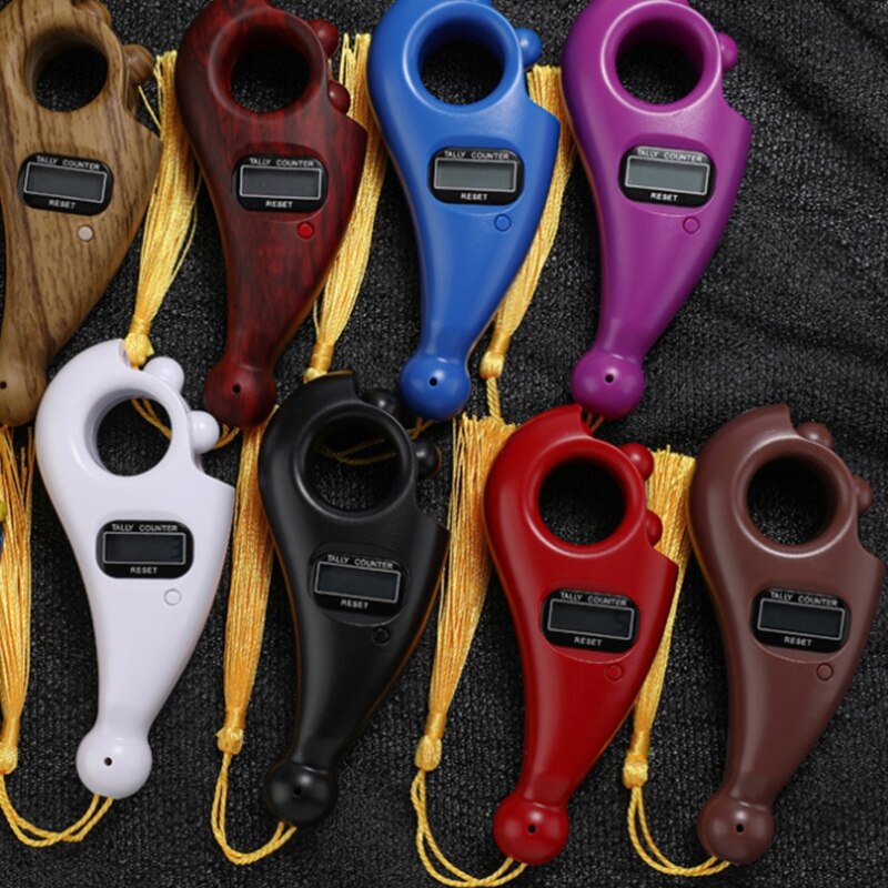 Portable Handheld Tassel Digital Beads Counter Finger Game Decompression Toy Y98D