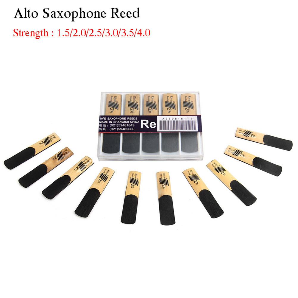 10Pcs Saxofoon Riet Set Met Sterkte 1.5/2.0/2.5/3.0/3.5/4.0 Voor Alto sax Reed Instrument Onderdelen Voor Saxofoon