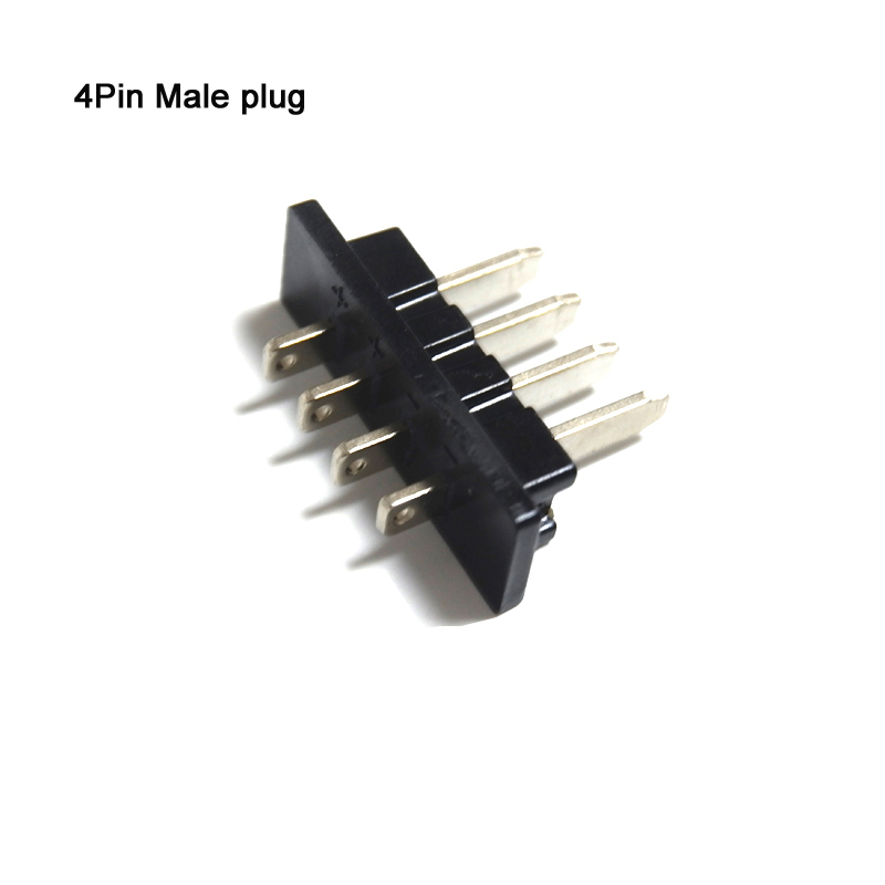 E-bike Lithium battery box Power discharge connector 4pins Male or Female, Ebike Parts power plug, For Hailong battery case: black