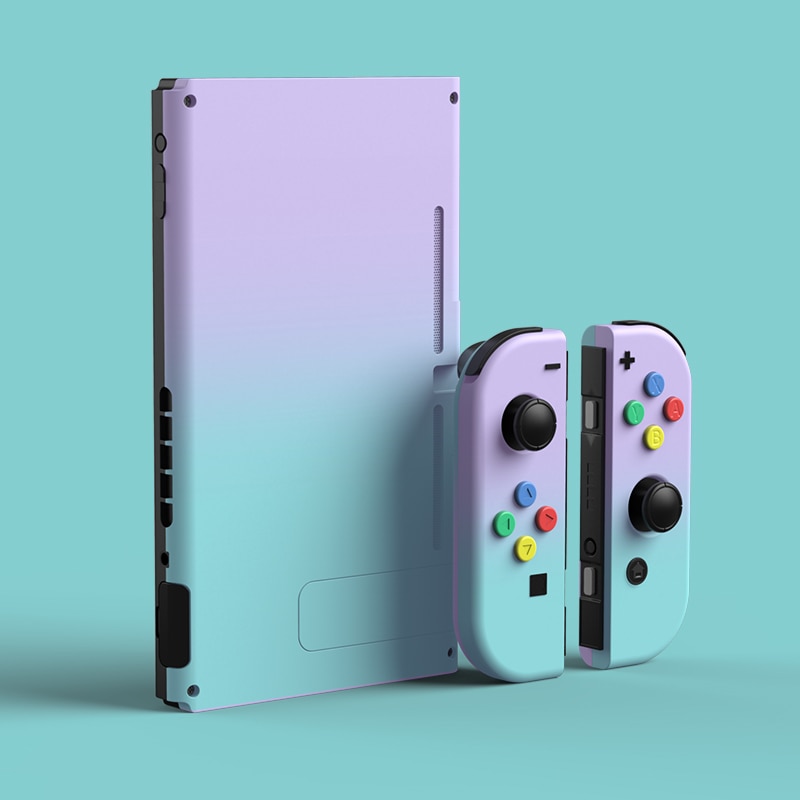 Nueva funda protectora de Color degradado de Joycon carcasa dura Con controlador carcasa completa para consola de juegos Nintend Switch