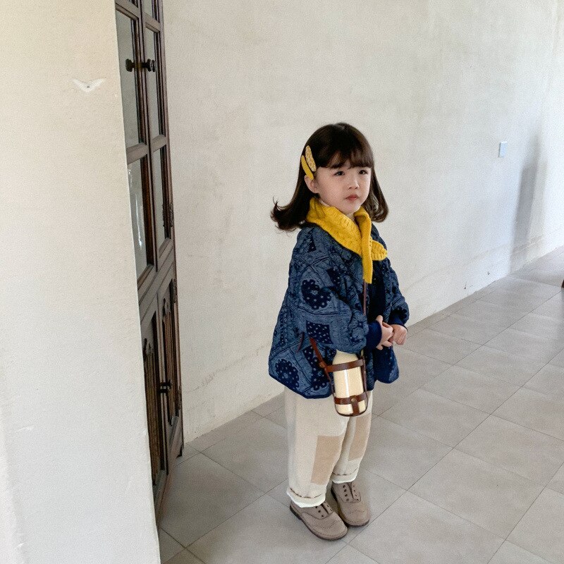Manteau ample en coton pour enfants de 1 à 9 ans, automne 9160 de vêtements rétro coréens pour garçons et filles,