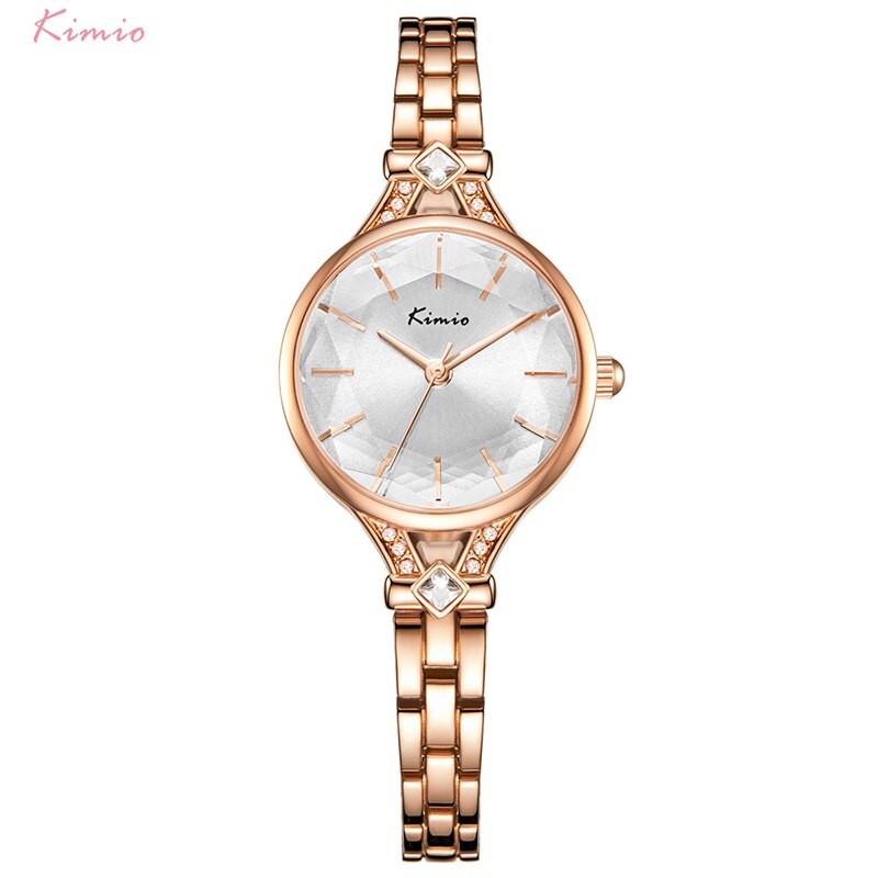 Kimio Frauen Uhren Quarz Armbanduhr Edelstahl Armbinde Uhr exquisit Strass Kleid Uhr Montre Femme: 1956