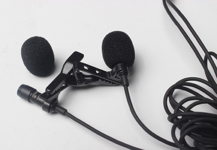1.5m Long Universal Portable 3.5mm Mini Headset Microphone Double Lapel Lavalier Clip Microphone for Lecture Teaching Studio Mic