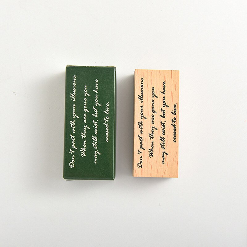 Letras Vintage serie estampillas madera DIY artesanía de madera de caucho sello, para Scrapbooking papelería: A4