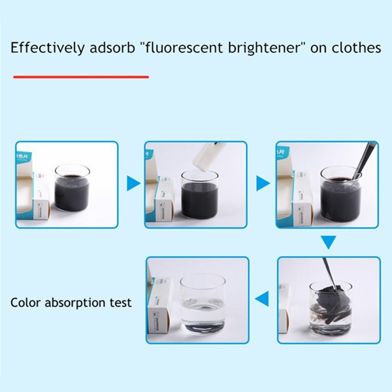 Papel de lavandería con absorción de Color, hoja que previene las manchas, uso en lavadora, previene el teñido mezclado, 24 Uds.