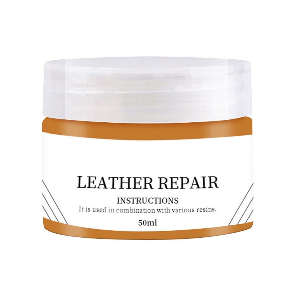 Leather Recolor Cream Repair Gel Scratch Remover for Leather Furniture Sofa Bag Shoes Care Cleaning 50ml TP: Ginger