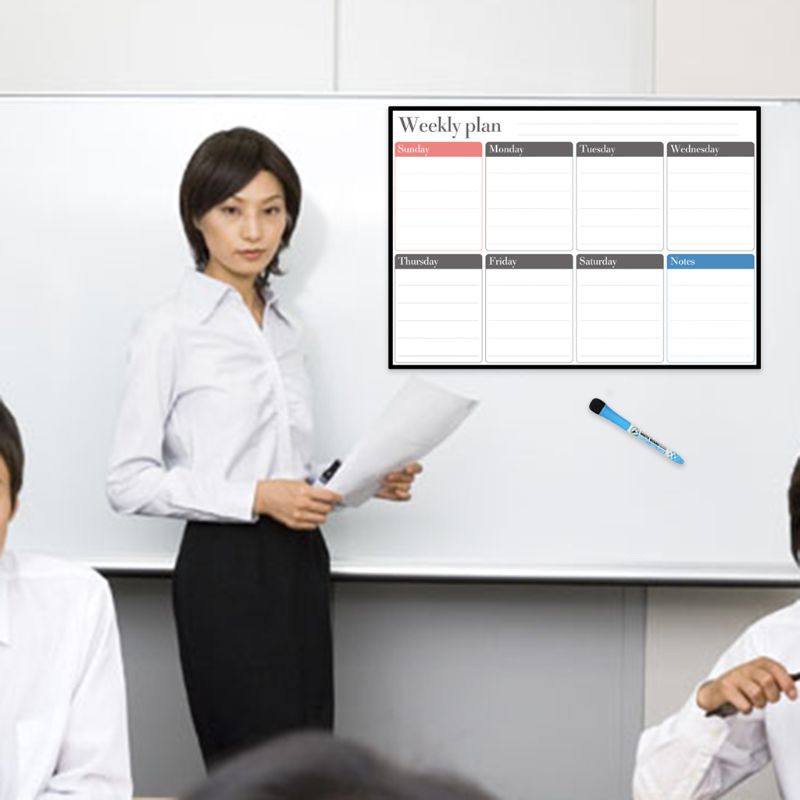 A3 Magnetic Weekly Planner Whiteboard Fridge Magnet Daily Message Drawing Refrigerator Bulletin Notes School Office Supplies C26