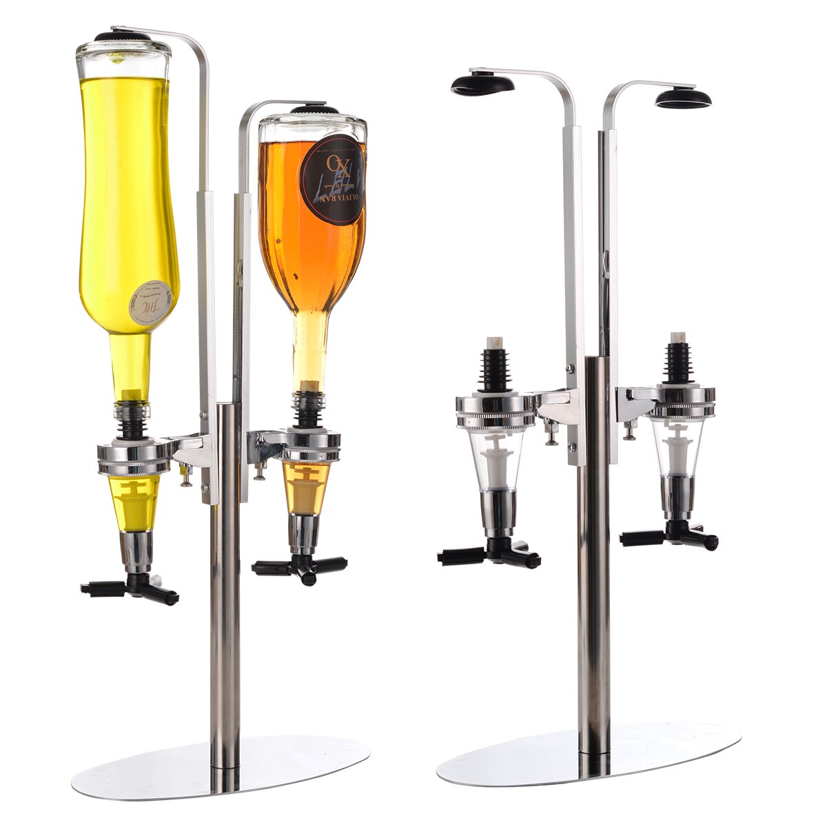 2- pullo baari juoma viina-annostelija pyörivä pidike alkoholijuoma shot cocktail shaker, pyörivä viski-annostelija viiniteline