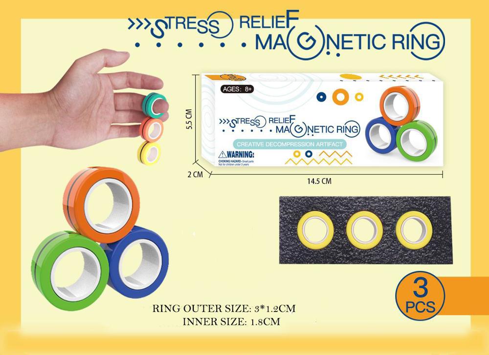 Geliefde Winkel Speelgoed Chidlren Volwassenen Stress Angst Spieren Oefening Vinger Oudere Magnetische Ring Concentratie Meer Plezier