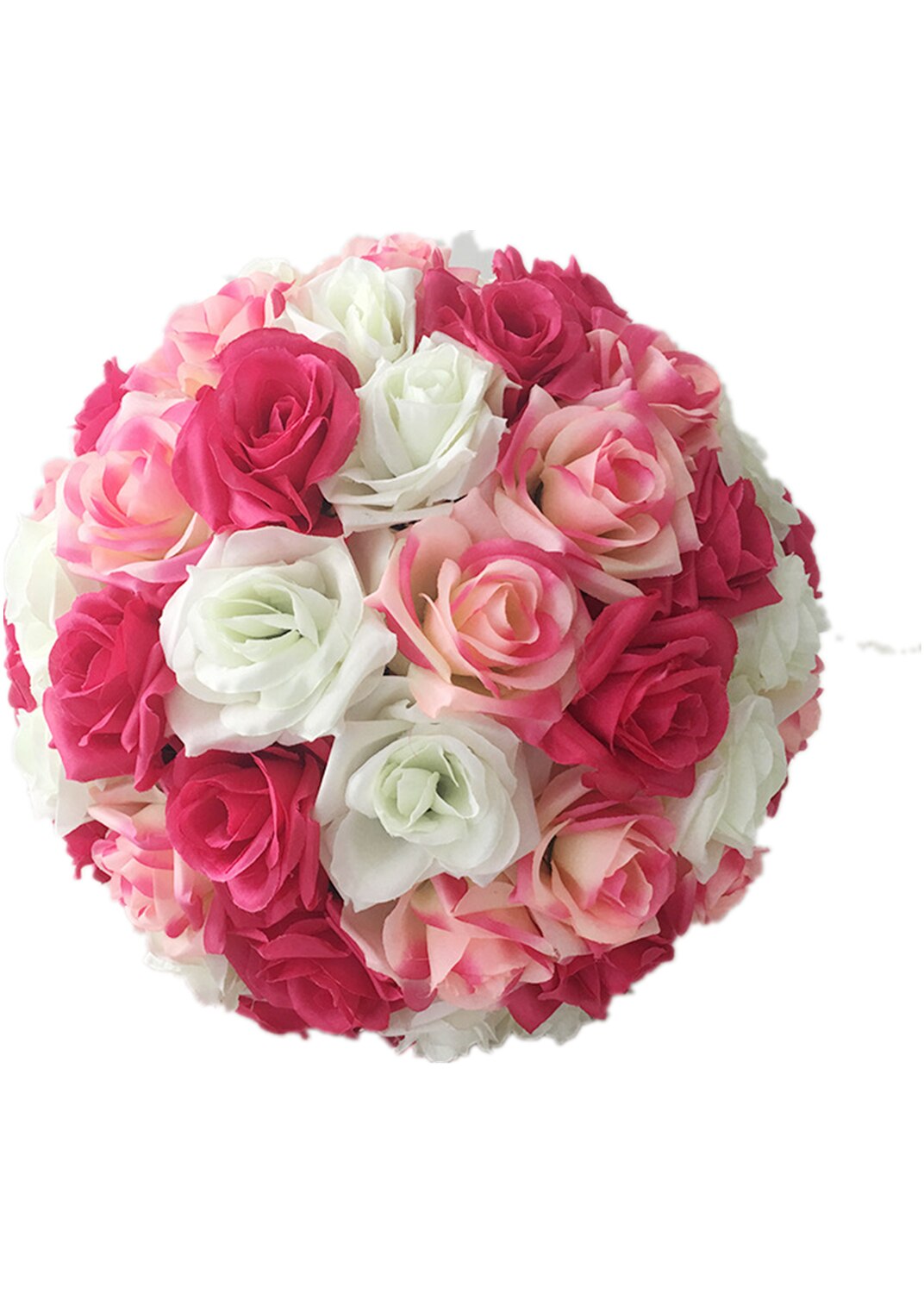 Boule de roses artificielles en soie, 30cm, fausses fleurs, pour un Bouquet de la mariée, pour une décoration de mariage, pour une voiture, pour la maison: as photo 10