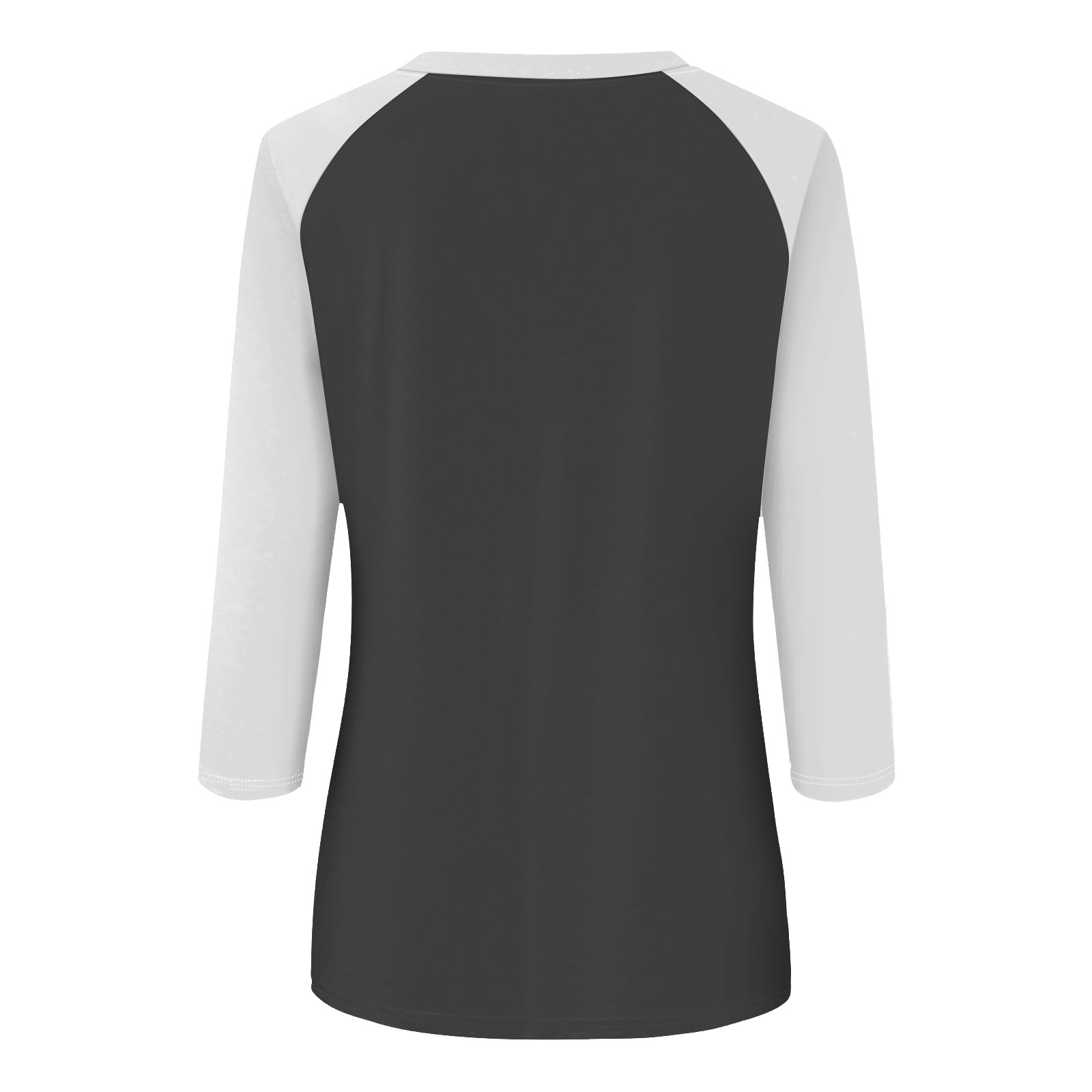 Chemise pour femmes décontracté manches Raglan col rond manches 3/4 ample Patchwork imprimé T-Shirt haut pour femme Ropa De Mujer