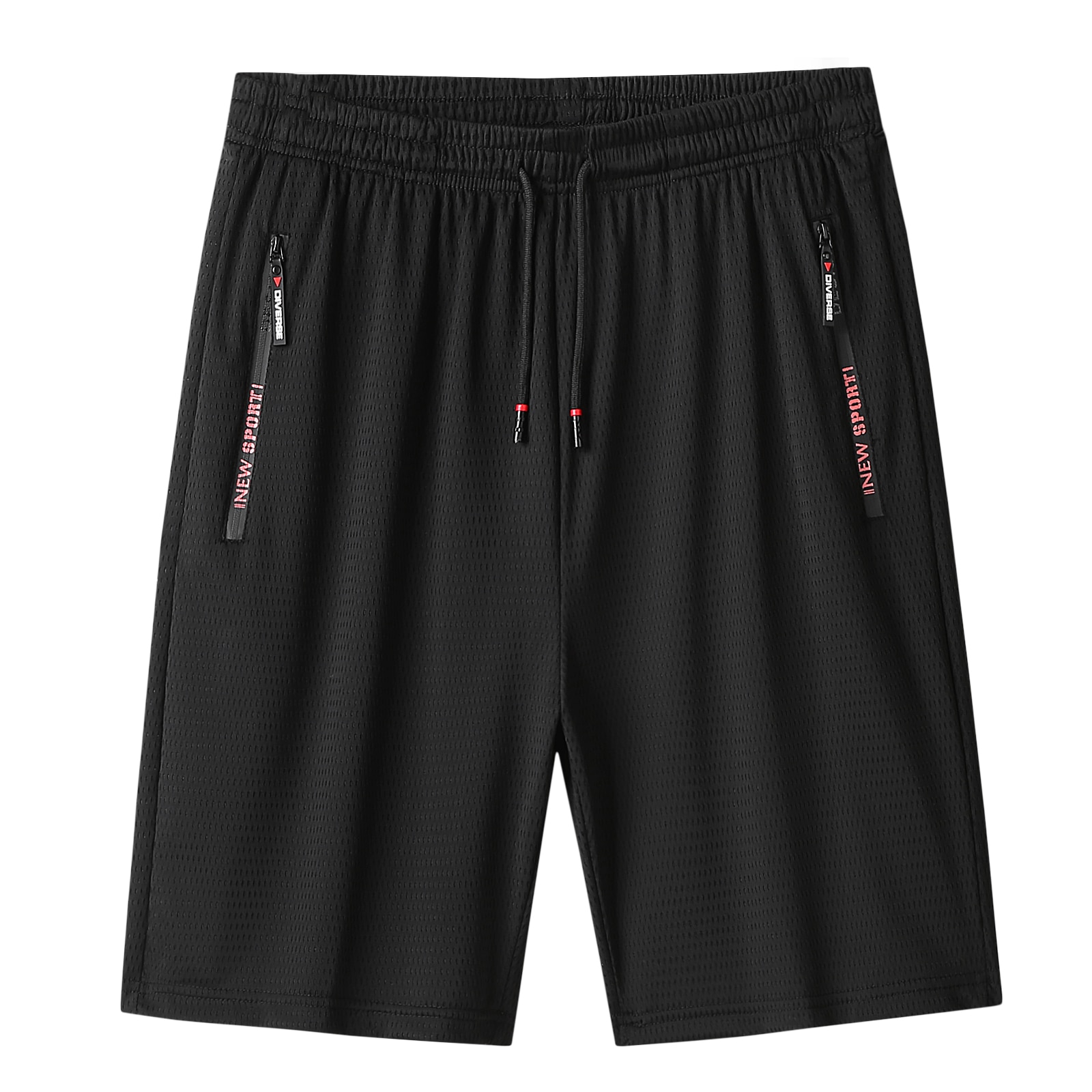 Mjnong Heren Shorts Toevallige Trekkoord Elastische Taille Korte Met Rits Zakken Ademend Grote En Lange Workout Shorts