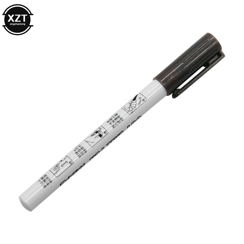 Colorful Highlighter Pen Writing Drawing Double Line mildliner Outline Pen Fluorescent Markers Letter Album Card Pen stationery: Black