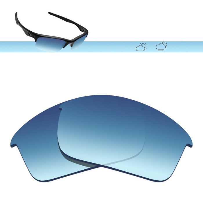 Glintbay Polarized Replacement Sunglasses Lenses for Oakley Bottle Rocket-Multiple Options: Blue Gradient