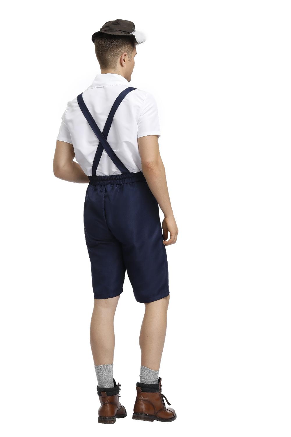 Männer der Oktoberfest Lederhosen mit Hosenträger Hütte Kostümich einstellen Für Mann Party Cosplay Kellner Bauer Spiel Kostümich