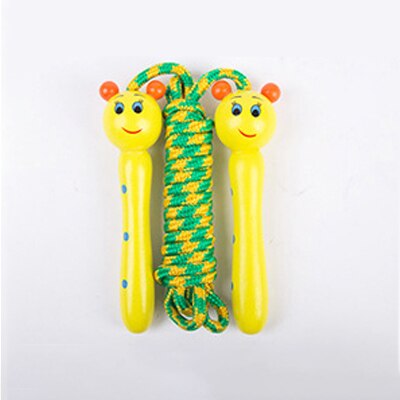 Kids Springtouwen Mooie Cartoon Springtouw Met Houten Handgrepen Gevlochten Wirwar Touw Fitness Sport Springtouwen: girl