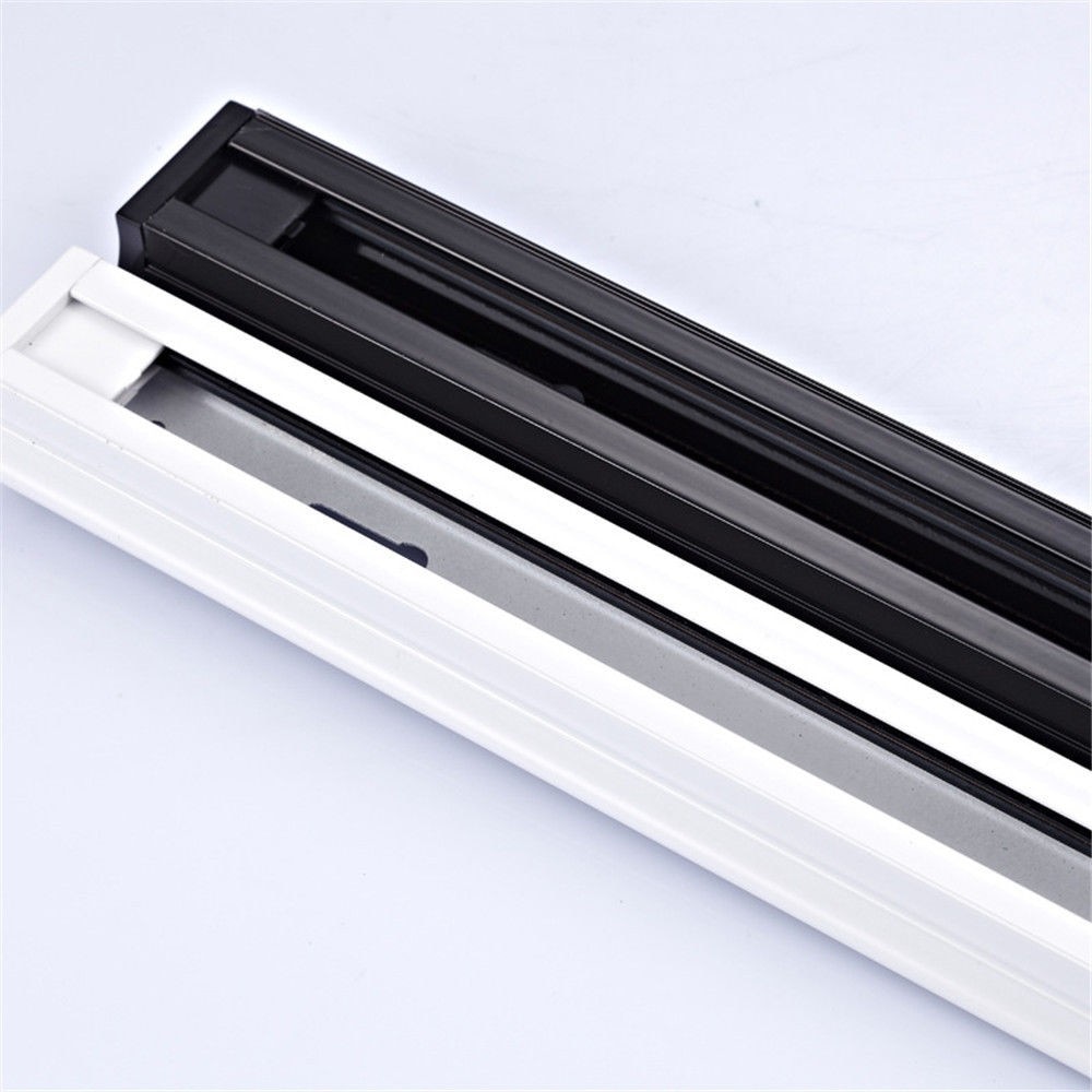 1 M Spoor Rail voor led spoor licht, 2 draden Rails, zwart/wit lichaam, connectoren voor de rails