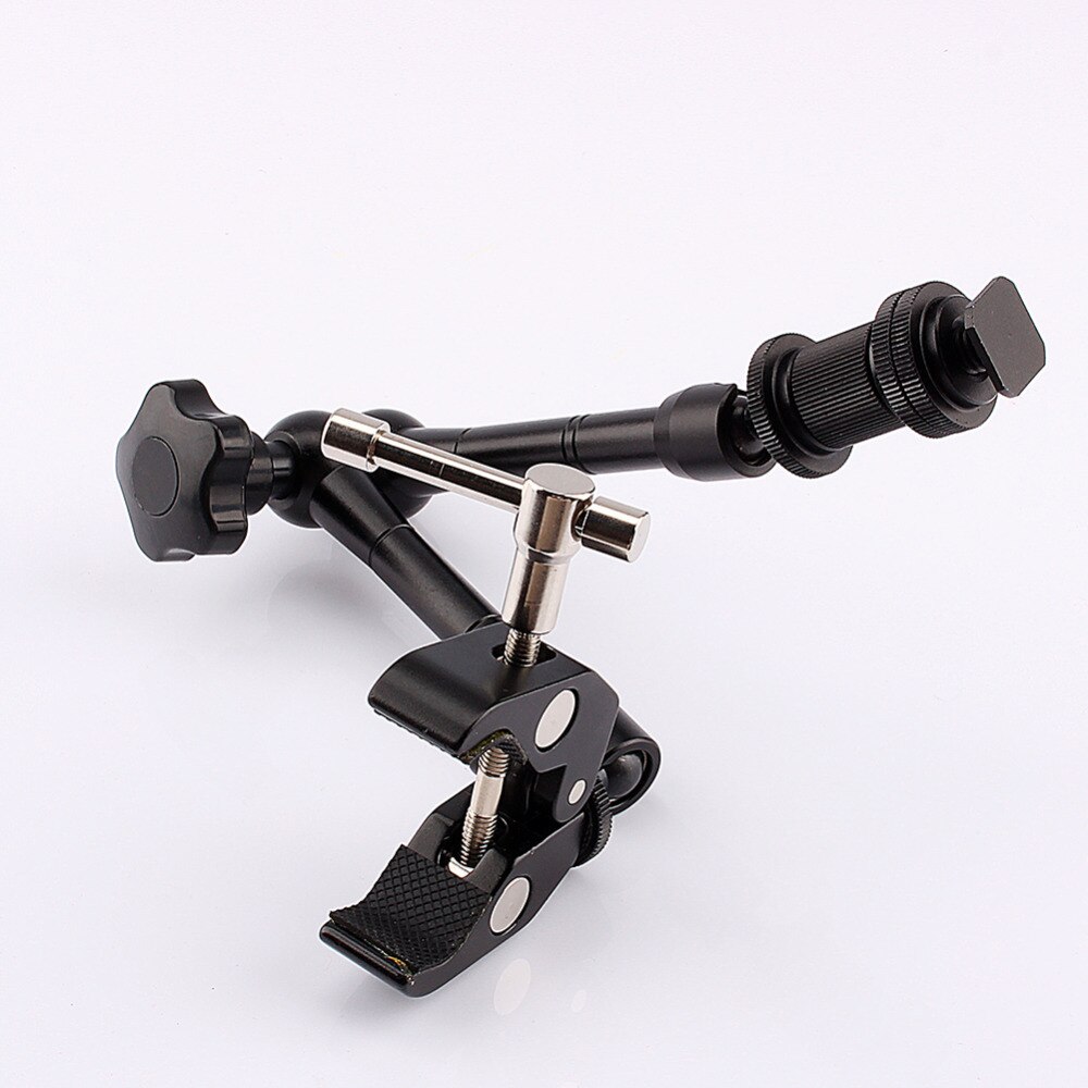 11 "Instelbare Wrijving Scharnierende Magic Arm + Super Clamp Voor Dslr