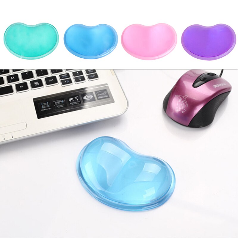1 Pc Translucent Gel Silicone Wavy Mouse Pad Wrist Rest Support For Computer Laptop