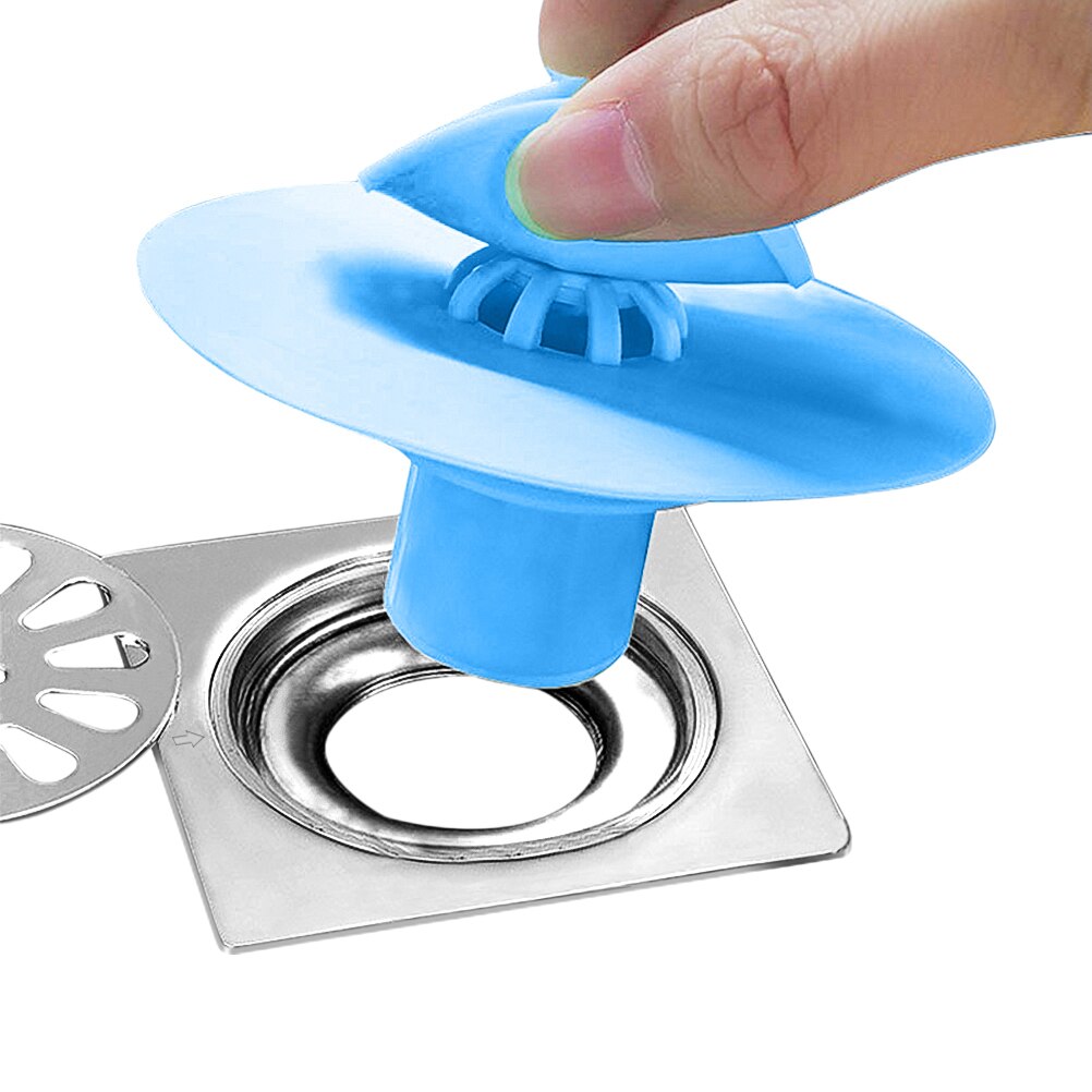 3 In 1 Water Plug Rubber Circle Silicon Drain Plug Bathroom Leakage-Proof Stopper Sink PVC Basin Laundry Sink Bathtub Stopper: Blue2