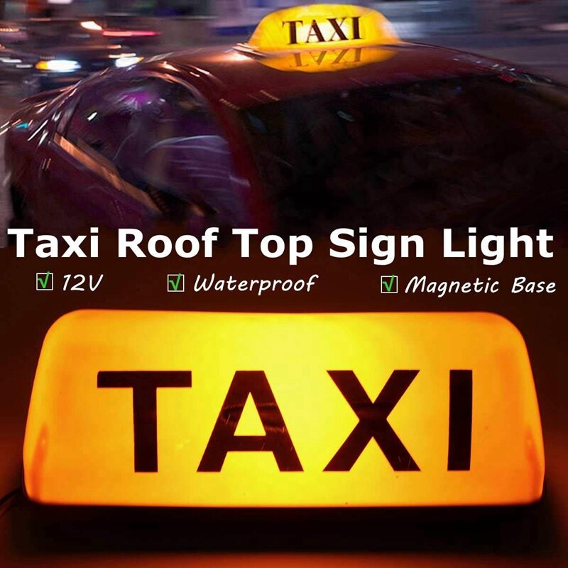 12V Waterdicht Top Teken Magnetische Meter Cab Lamp Licht LED TAXI Signaal Lamp