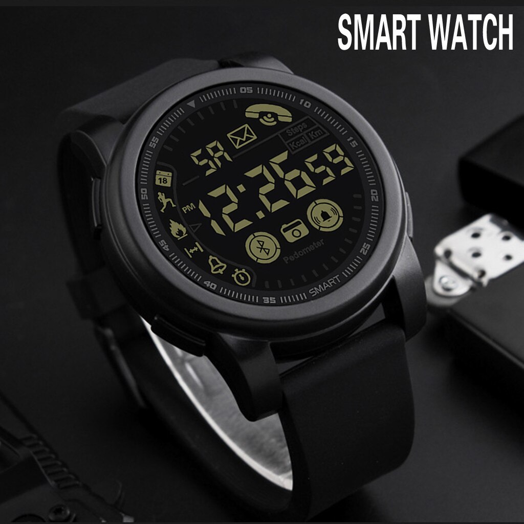 Smartwatch Fitness Tracker - Round Color Screen - Bluetooth Heart Rate Blood Pressure - For Android iOS