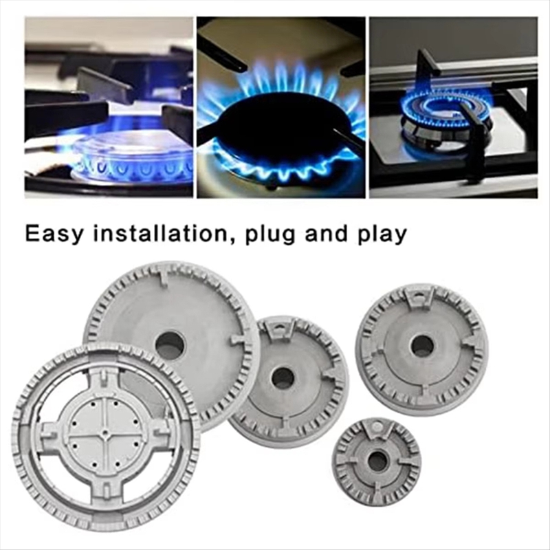 Cooker Hat Set Practical Tool Burners Crowns And Flame Caps Set Oven Flame Ranges Caps Set Metal Texture Forstove