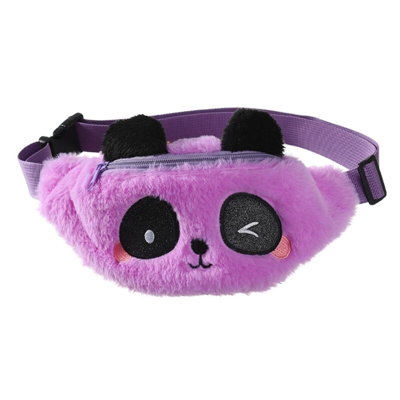 Cute Fanny Pack Panda Waist Bag Plush Belt Bag Chest Bag Small Shoulder Bag H8WD