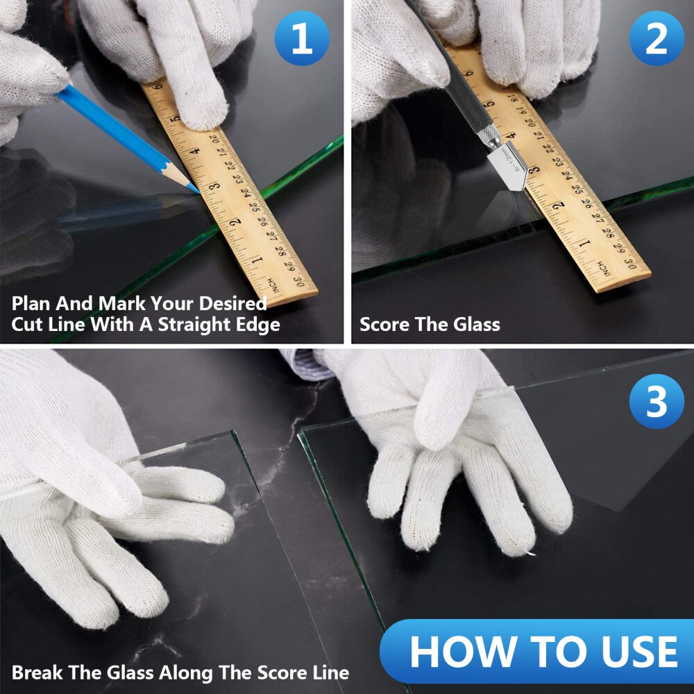 1 Set/6pcs Glass Cutter with Engraving Scriber Pen Stained Glass Tile Cutter