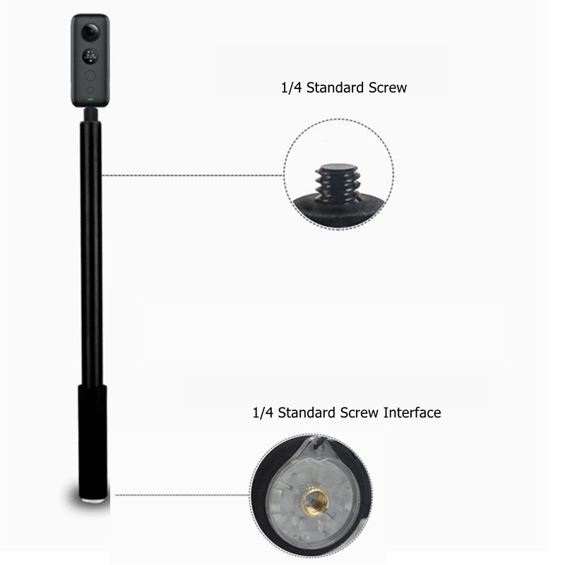Palo de Selfie Invisible portátil, monopié de rotación de tiempo de bala, 2/3M, para Insta360 ONE RS R X X2 GoPro 10 9 8 DJI