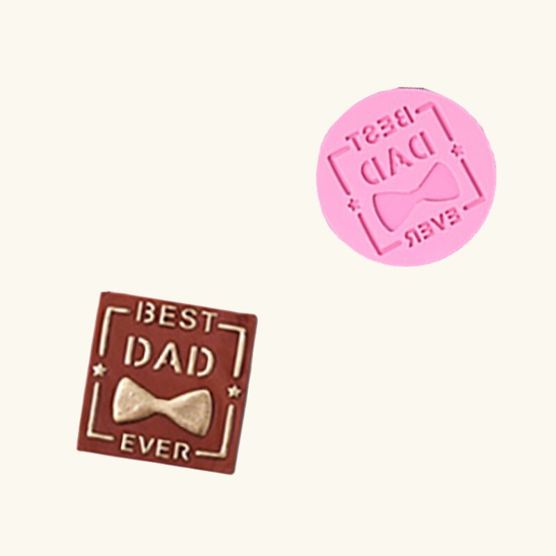 Gelukkige Moeder Vaderdag Dank Je Brief Reliëf Cutter Mold Cake/Cookie Cutter Stamp Fondant Cake Decorating gereedschap: style D