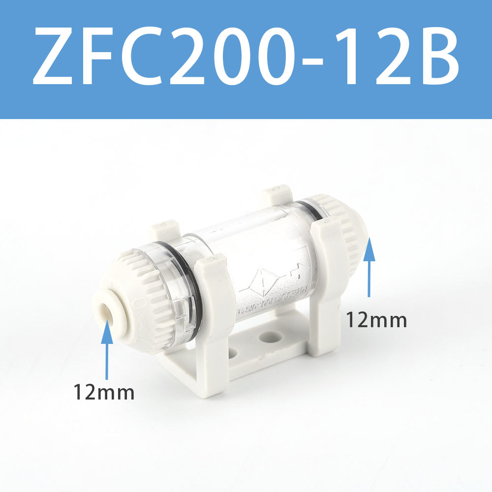 ZFC Pneumatic Vacuum Filter In Line Removable Fiber Element For Air Suction Cup ZFC100 ZFC200 ZFC100-06B ZFC200-08B Pipeline: ZFC200-12B