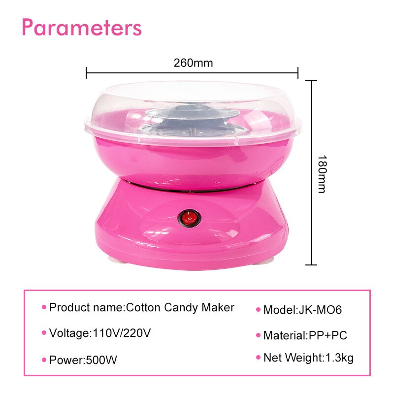 Sweet Cotton Candy Maker Electric DIY Cotton Sugar Floss Machine Mini Marshmallow Machine Mini Dedicated Cotton Candy Machines
