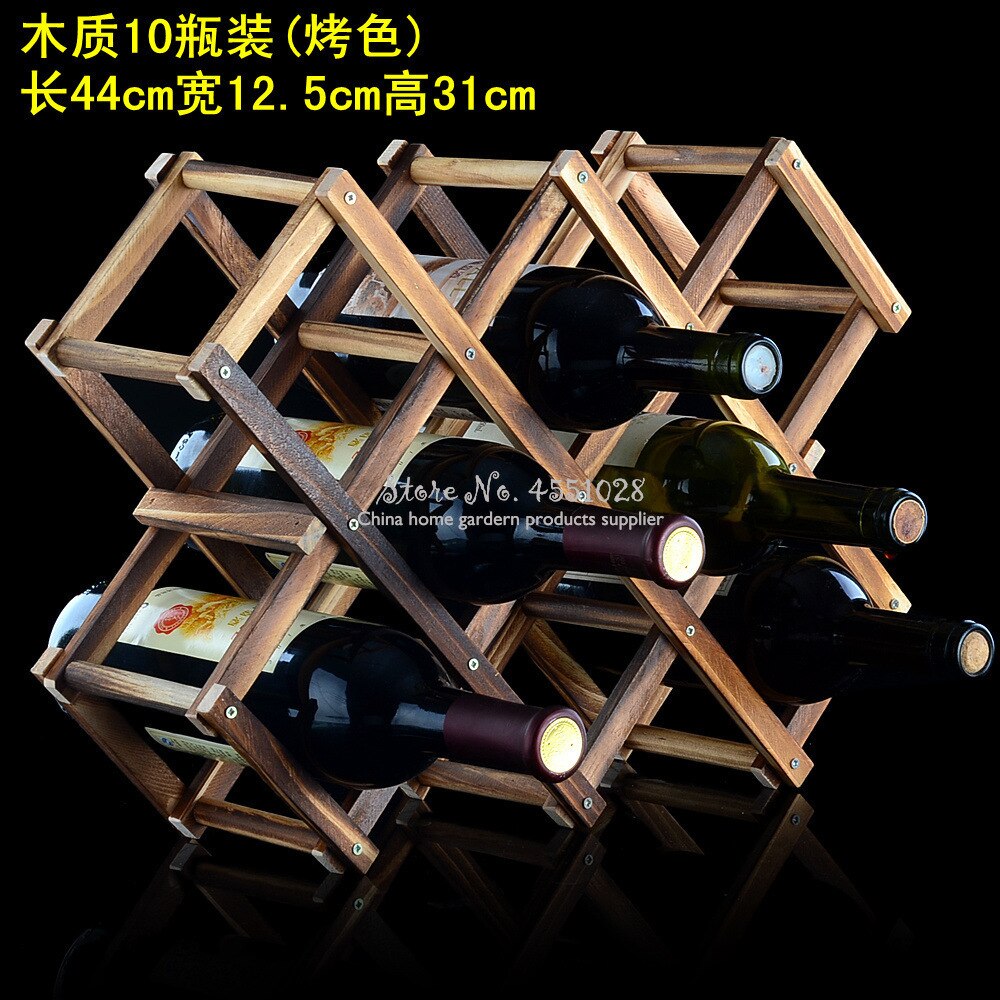 Home wood folding wine rack wine rack 3/6/10 bottle folding wine rack