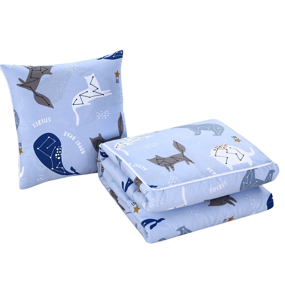2 in 1 slaapdeken zachte comfortabele opvouwbare deken kussen quilt met rugkussen huisdecoratie bj