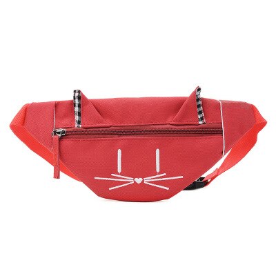 Kids Meisjes Taille Fanny Pack Belt Bag Pouch Hip Bum Bag Reizen Sport Kleine Portemonnee Mode Taille Packs: Rood