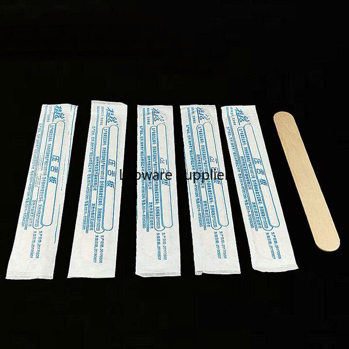 100 stks/partij 15cm Wegwerp Houten/bamboe Tongdepressor Spatel in Medische/Lab onderwijs