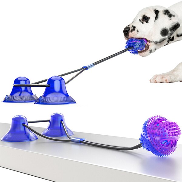 smart interaktiv hundeleke godbit dispensere sugekopp trykk ball hund interaktiv planet lekkasje matte leke hundemat godbit ball bolleleke: L