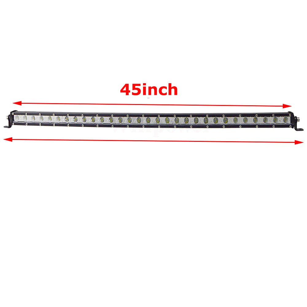 Barra de luz LED delgada de una hilera, 7/13/20/25/32/38 pulgadas, 120W, 150W, 180W, todoterreno, para camión, SUV, ATV, 12V, 24V