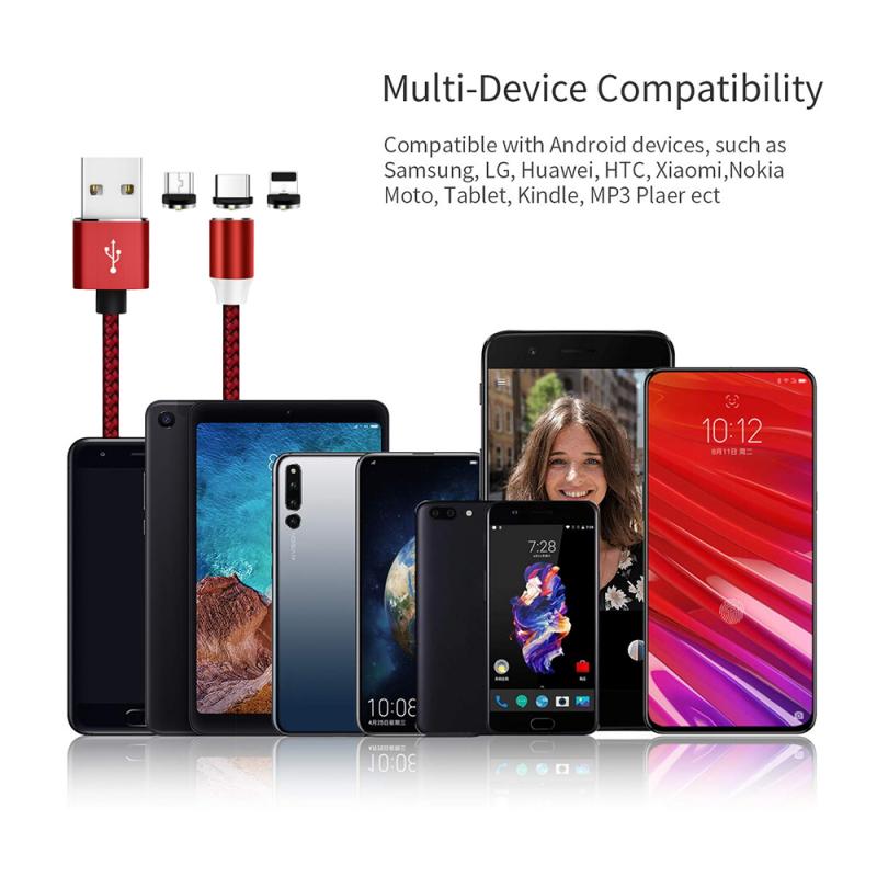 Magnetyczny kabel ładowarki dla androida/iPhone/type-c szybkie ładowanie dla Xiaomi inteligentny kabel danych akcesoria do telefonów komórkowych TXTB1