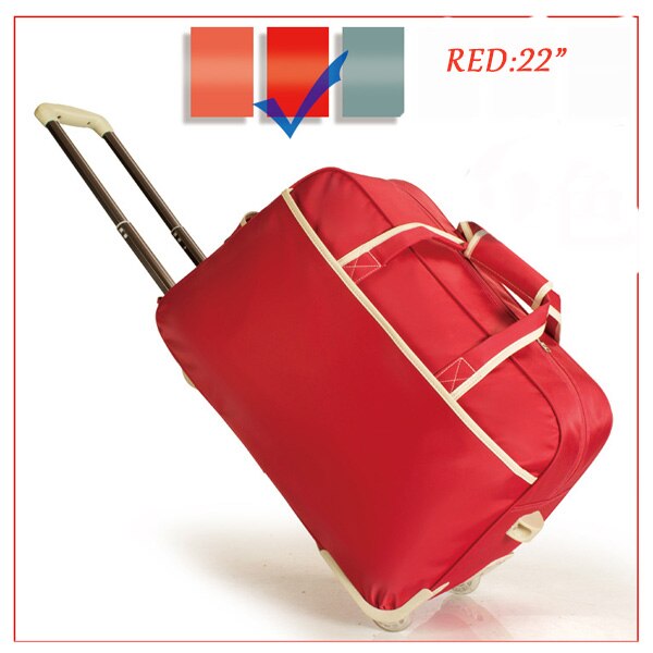 Neue Frauen Trolley Gepäck Roll Koffer Casual Verdickung Roll Fall Reisetasche auf Rädern Gepäck Koffer: Red 22