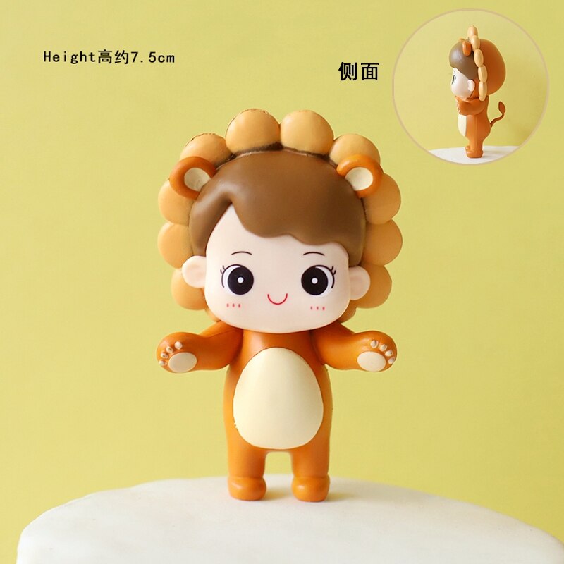 Animal Constellation Leo Smile Lion Happy Birthday Cake Topper for Baby Birthday Cake Decorating Party Supplies: BJ190A