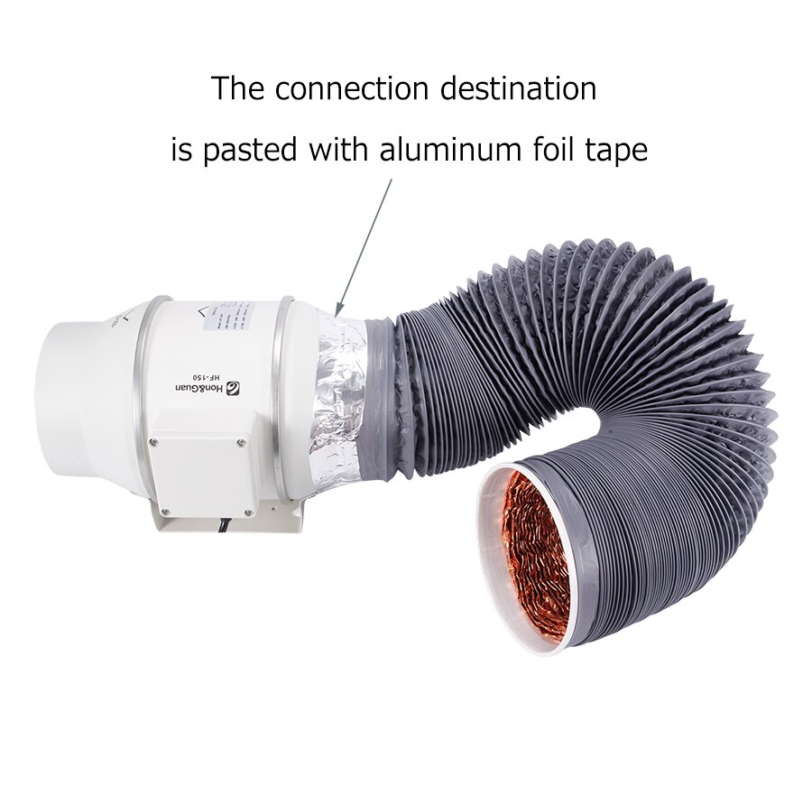 Flexible Rohrleitungen Schlauch Aluminium Komprimiert Rohr Luft Frisch System Belüftung Rohr für Inline Kanal Fan Auspuff Extractor Haushalt