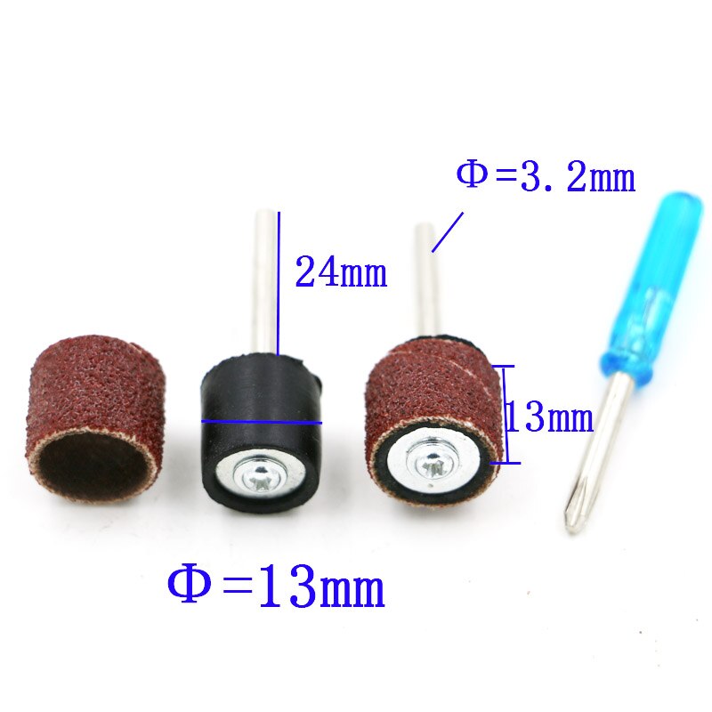 103 stks/set 1/2 Schuurbanden Kit + 2 Schuren Drum Opspandoorns voor Dremel Rotary Gereedschap + 1 schroevendraaiers