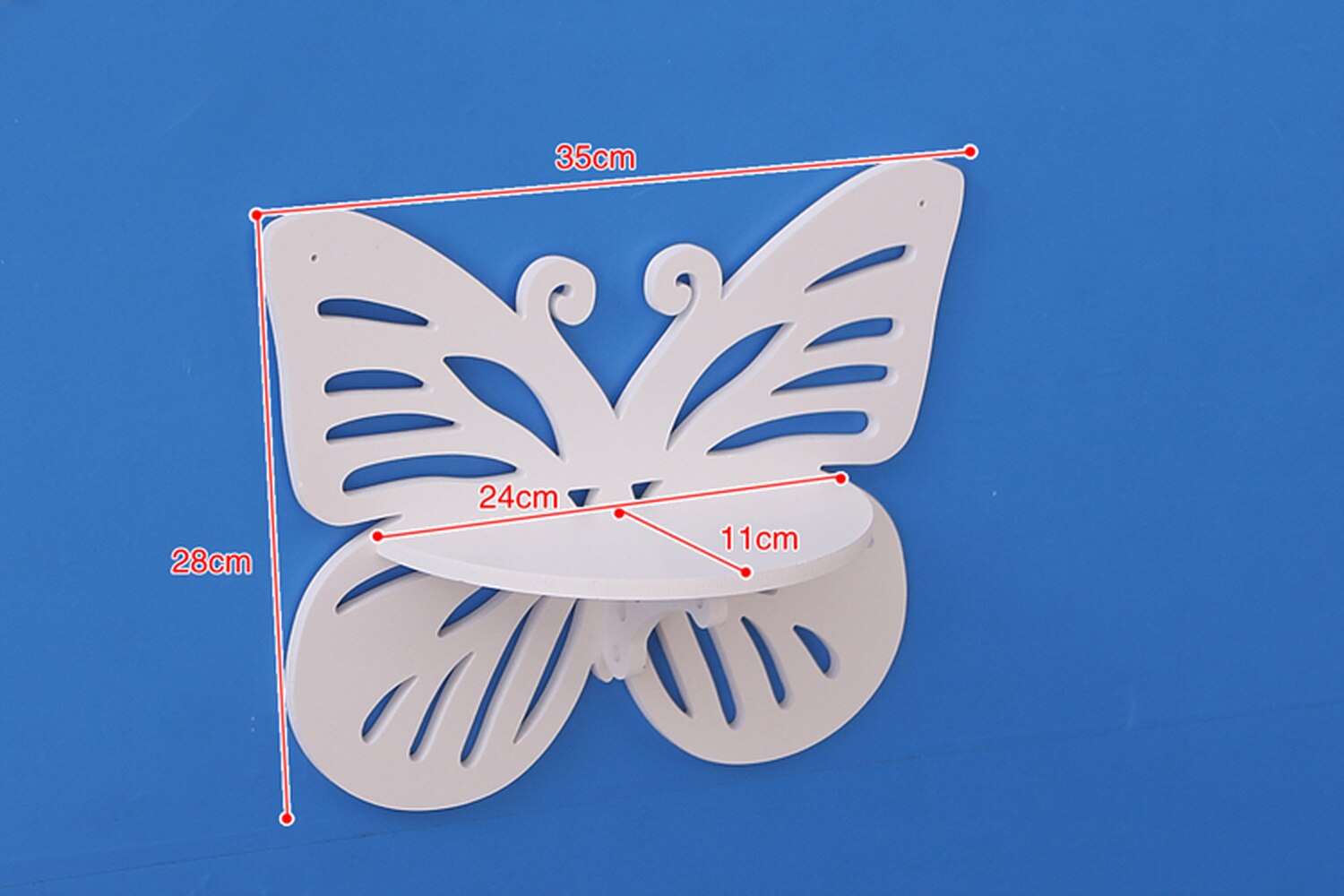 simple butterfly hollow TV background wall hanging wall decoration shelf wall shelf frame Shelves flower LM01181044