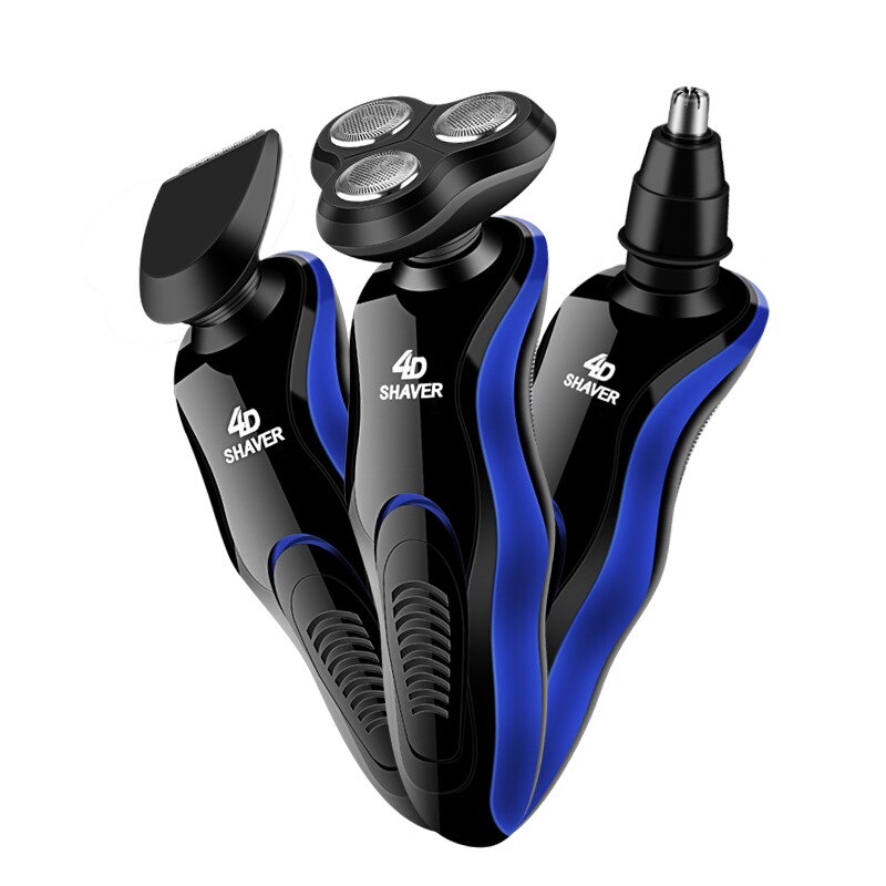 Elektrische Scheerapparaten Scheren Machine 4 In 1 Baard Scheerapparaten 4D 3 Blades Neus Tondeuse Tondeuse Oplaadbare Voor Mens Elektrische scheerapparaat