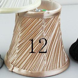 Mini Lamp Shade Pleated Lace Lampshade Fabric Lamp DIY Home Decoration, Clip on: 12 color style