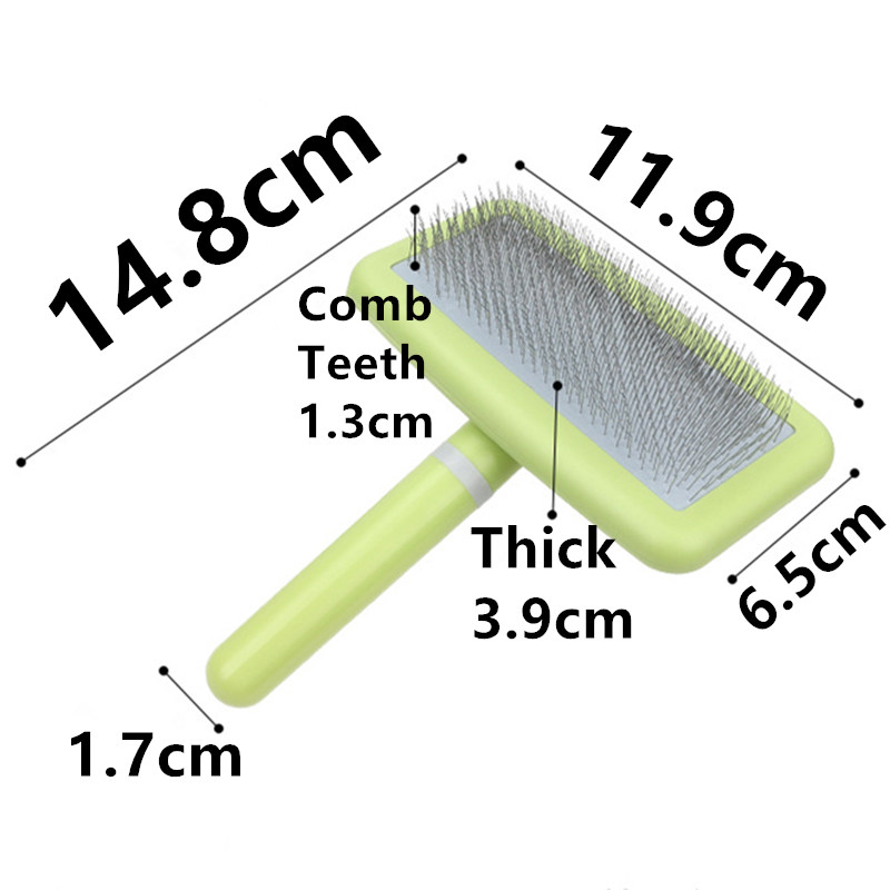 Hondenborstel Pet Hair Remover Massage Hondenkammen Pet Grooming Roestvrijstalen borstel voor honden Knoopopening Kattenkam Hondenaccessoires: Blauw