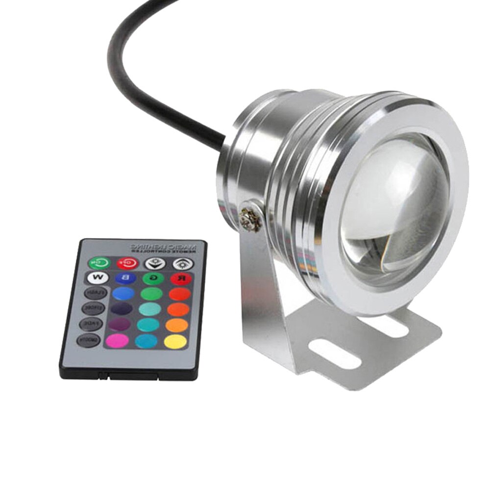 10 W RGB LED Onderwater DC12V IP67 Waterdichte Zwembad LED Lamp voor Thuis Outdoor Path Vijver Landschap Verlichting: Silver Body 10W RGB