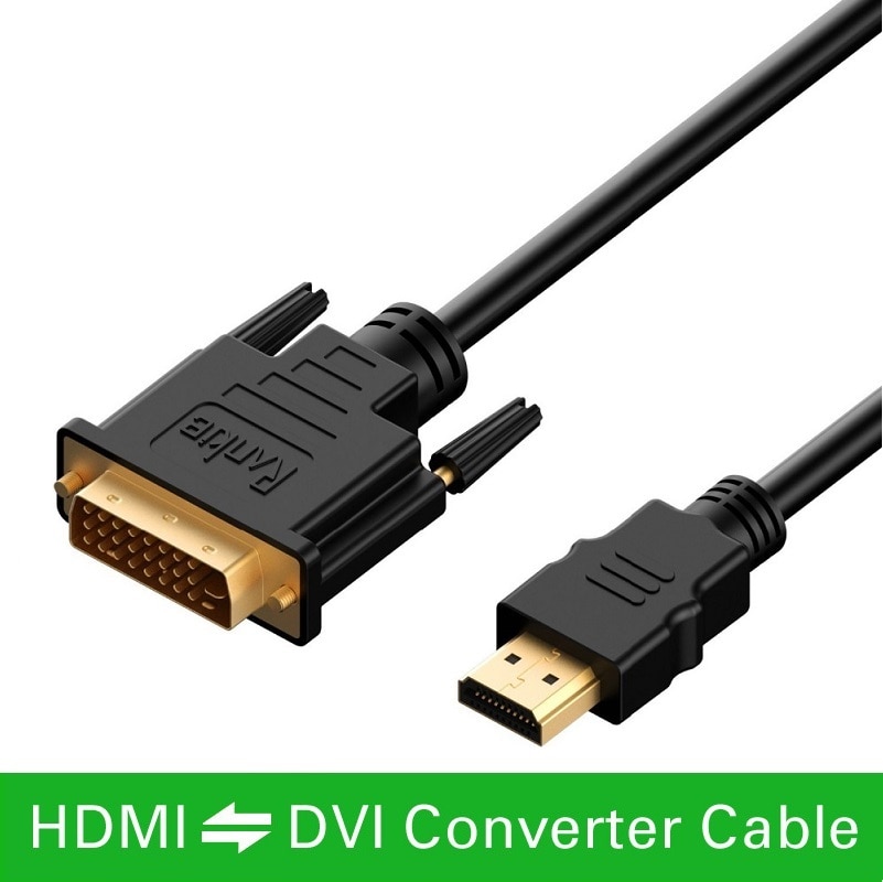 1m 1.5m 2m 3m 5m 10m hdmi para dvi DVI-D cabo 24 + 1 pinos adaptador cabos 1080p para lcd dvd hdtv xbox ps3 alta velocidade hdmi cabo